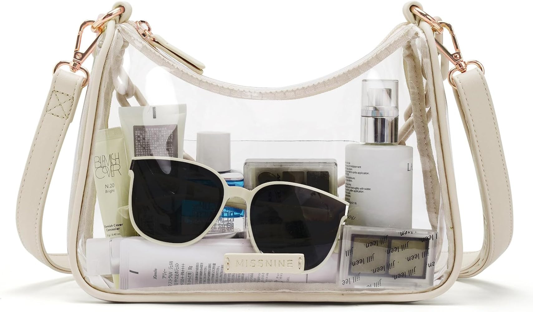 Missnine Clear Bag for Stadium Approved, Clear Crossbody Purse for Women Transparent Concert Hand... | Amazon (US)