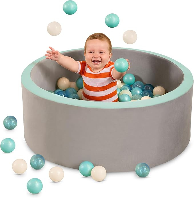 B. toys – Foam Ball Pit – 100 Balls Included – Indoor Active Play Toys – Machine-Washable... | Amazon (US)