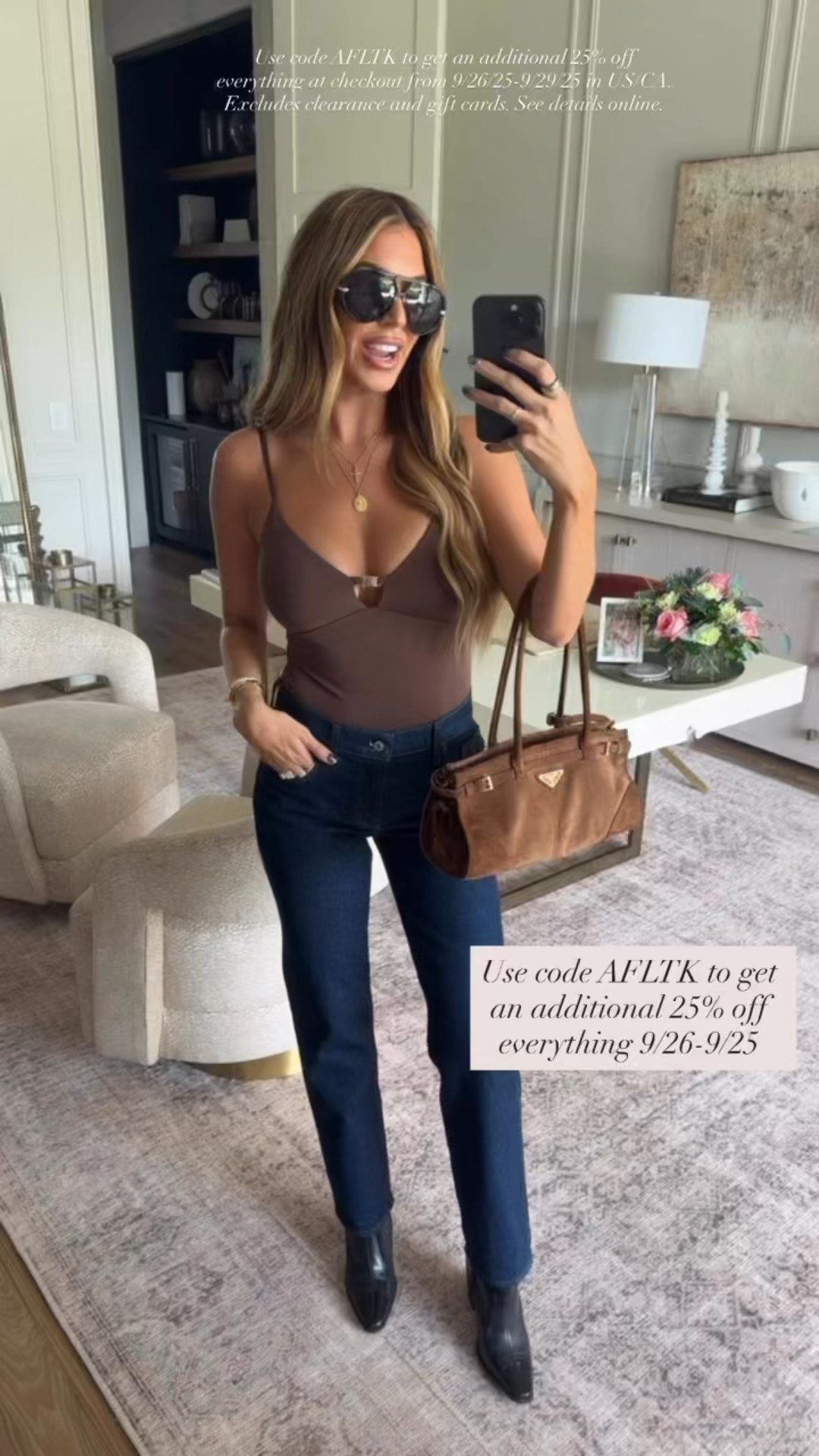 #AbercrombiePartner Love this look! Shop the sale! Use code AFLTK for an additional 25% off! everything at checkout from
9/26/25-9/29/25 in US/CA. Excludes clearance and gift cards. See details online. @abercrombie
and #AbercrombiePartner

Size 27 denim 
Size small bodysuit 

#LTKSaleAlert #LTKFallSale #LTKSeasonal