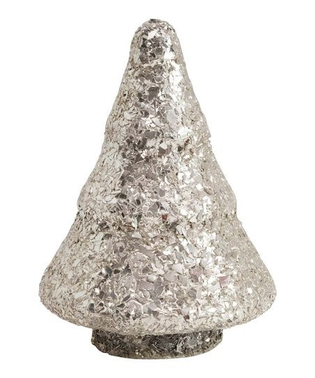 Hello Honey Silver Mica Flakes Glass Tree Décor | Zulily