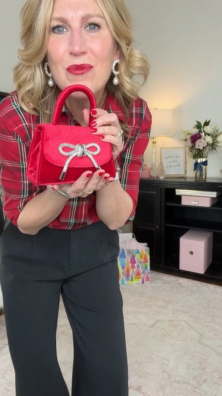 @MelieBianco bags. #ad festive pop of red with crystal bow, or classic black small tote with zipper pouch this holiday season. Bags are cruelty free, ethically made and eco friendly! 

#LTKGiftGuide #LTKVideo #LTKHoliday