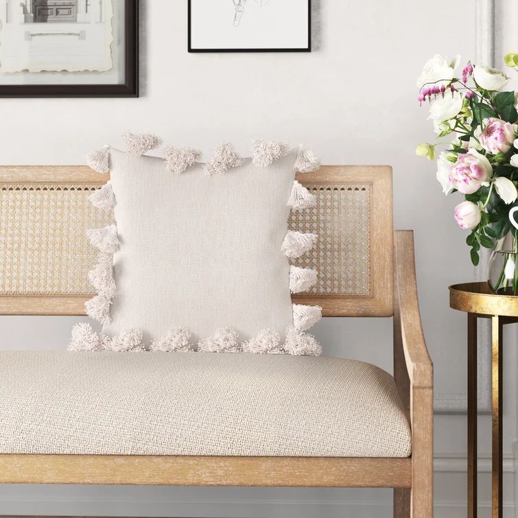 Interlude Luxurious Square Cotton Pillow Cover and Insert | Wayfair North America