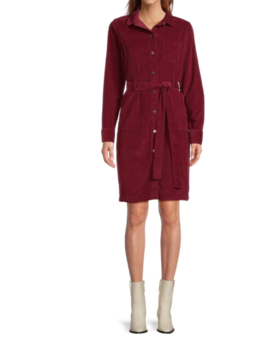 Thanksgiving outfit idea! Utility belted button front dress! Walmart fashion! Thanksgiving style! 