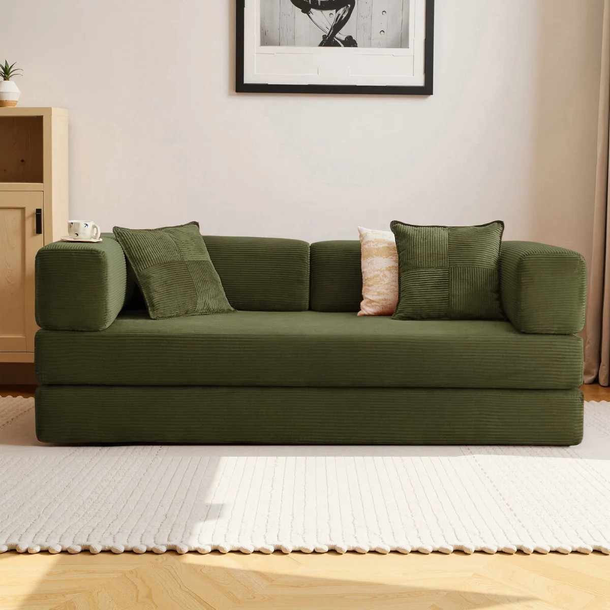 Kaveri Convertible Sofa Bed - Foldable Floor Couch - Modular Sectional for Living Room, Bedroom, ... | Wayfair North America
