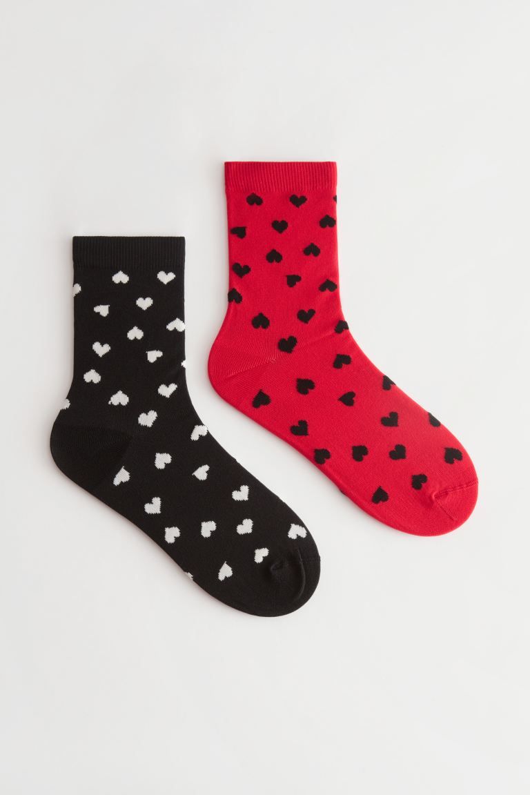 Set sokken met hartjes | H&M (DE, AT, CH, NL, FI)