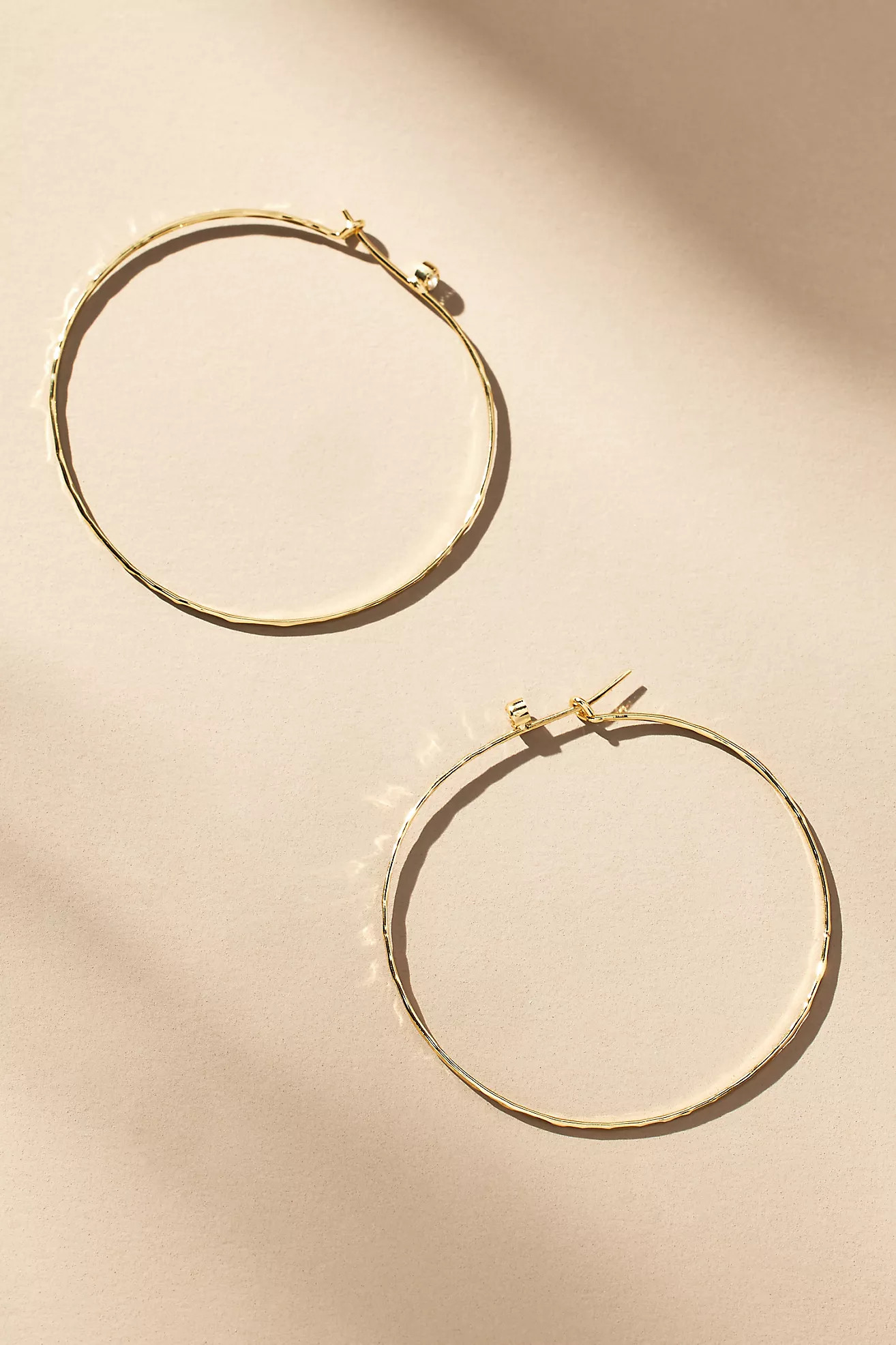 Thin Large Hoop Earrings | Anthropologie (US)