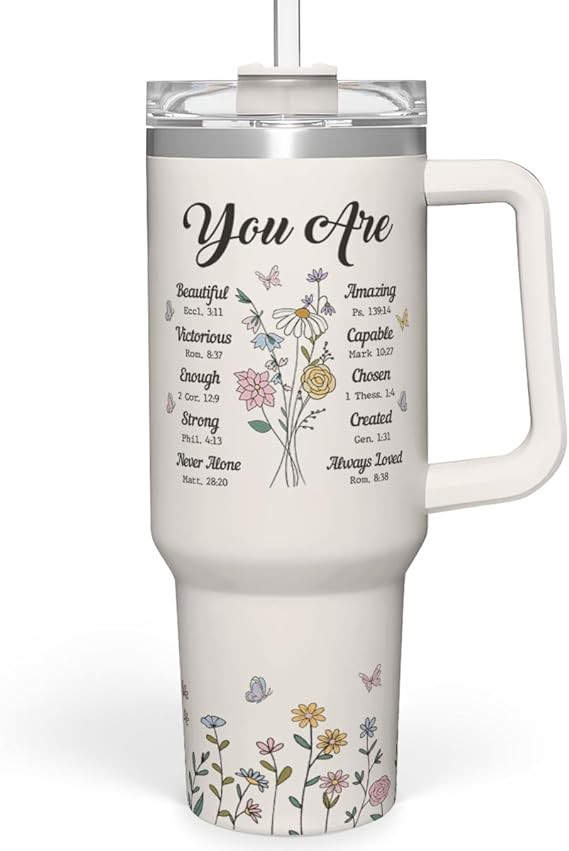 Christian Gifts for Women, Inspiration Gifts Tumbler 40oz Stainless Steel Insulated with Handle a... | Amazon (US)