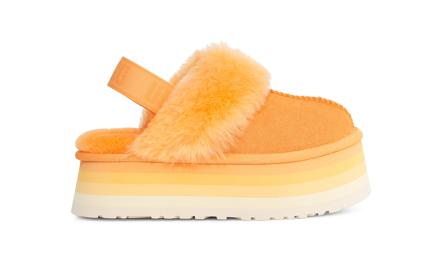 UGG Women's Funkette Sheepskin/Suede Slippers in Papaya Orange, Size 10 | UGG (US)