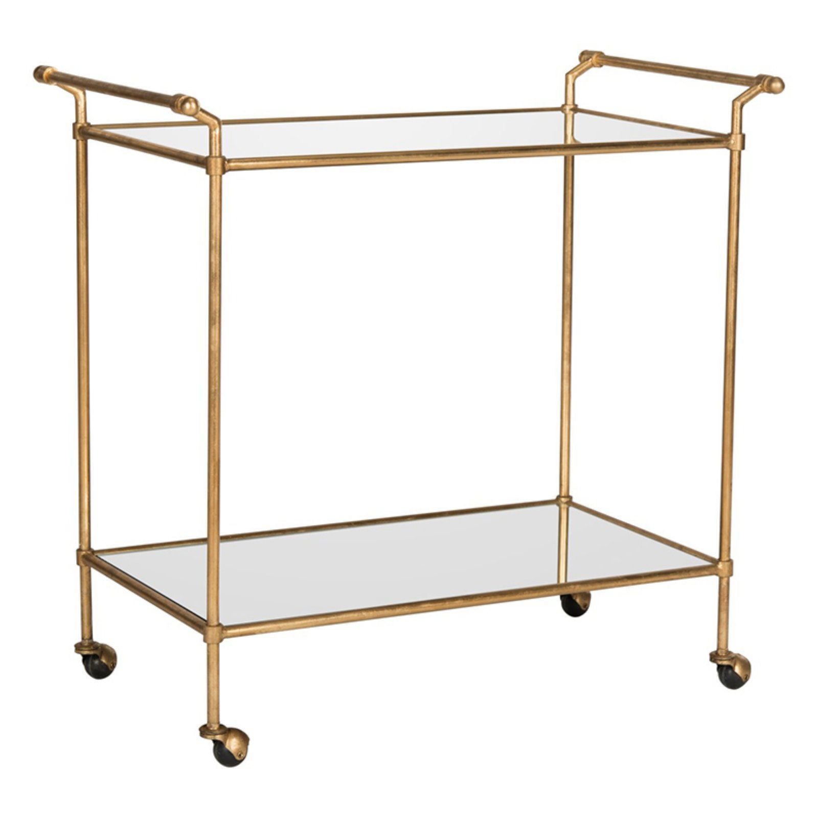 Safavieh Felicity Bar Cart, Gold/Mirror Top | Walmart (US)