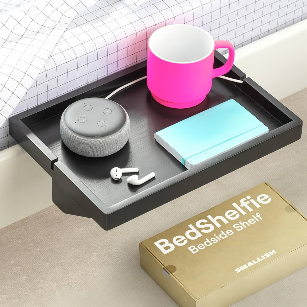 BedShelfie Bedside Shelf for Bunk Bed & Top Bunk, College Dorm Room Essentials, Loft Nightstand, ... | Amazon (US)
