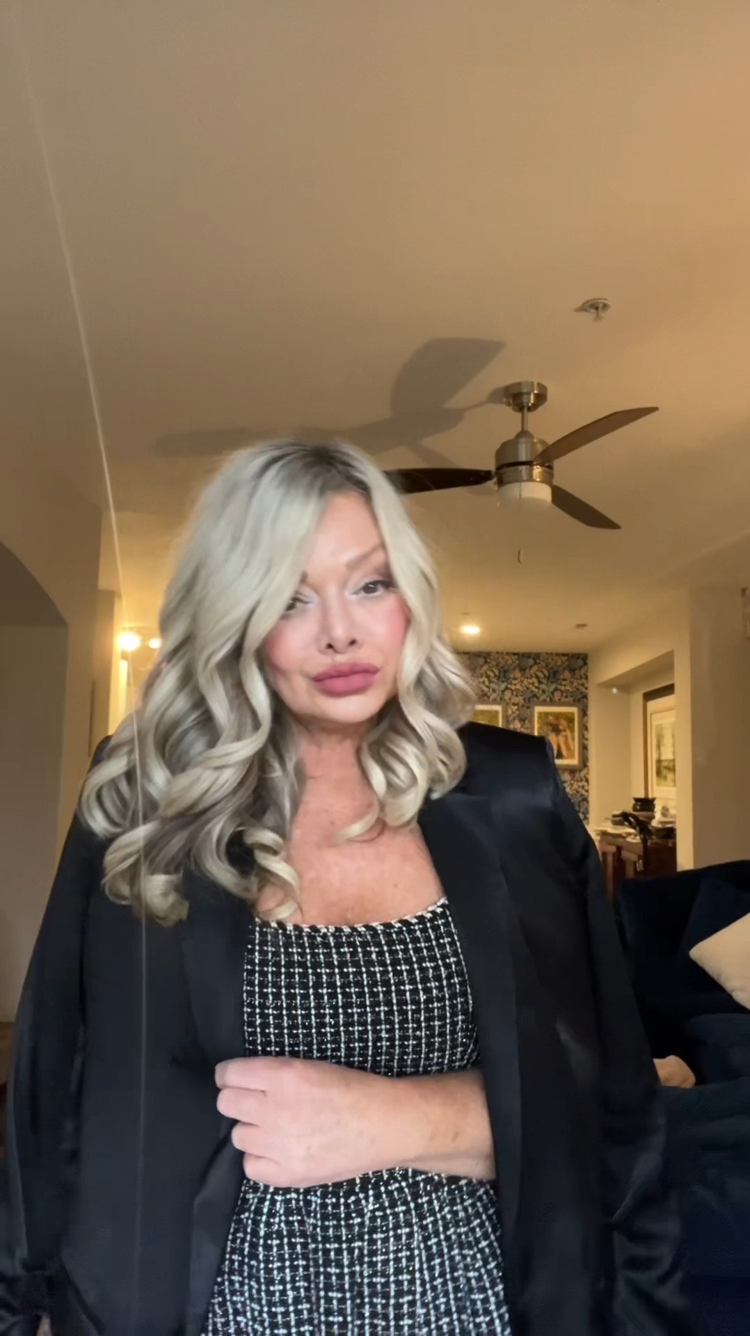 Elevate the look of this tweed mini dress with the perfect blazer. Wear off the shoulders for an even bolder statement! #dress #holiday #blazer #mini 

#LTKStyleTip #LTKHoliday #LTKWatchNow