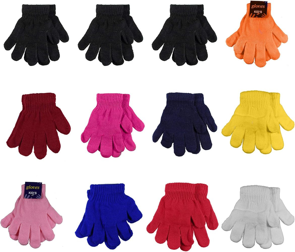 Gelante Toddler / Children Winter Knitted Magic Gloves Wholesale Lot 6-12 Pairs | Amazon (US)