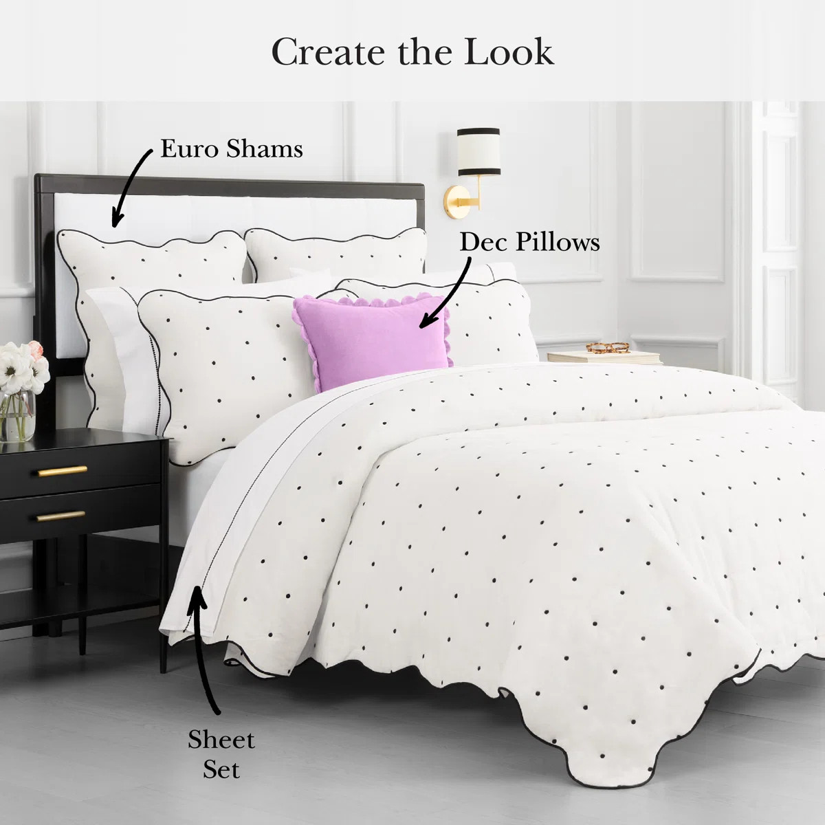kate spade new york Scalloped Edge Twin Quilt Bedding Set, All Season 2-Piece Set, Marshmallow | Wayfair North America