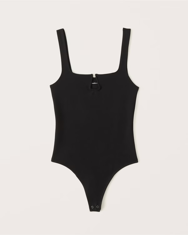 Women's Ponte Notch-Neck Bodysuit | Women's Tops | Abercrombie.com | Abercrombie & Fitch (US)
