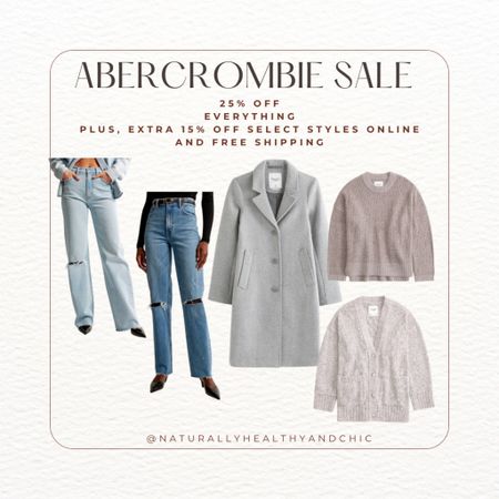 Abercrombie and Fitch. Sweaters. Jacket. Coat. Jeans. Best seller. TTS. Pea coat. Wool blend. Straight leg. Skinny jean, distressed. 

#LTKfindsunder100 #LTKCyberWeek #LTKsalealert