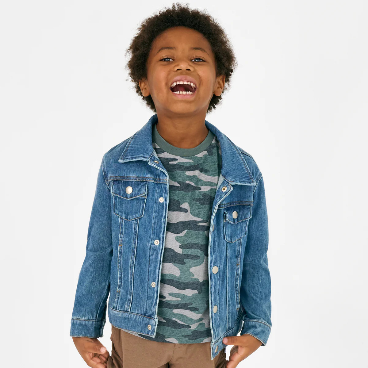 Midwash Blue Denim Trucker Jacket | Little Sleepies