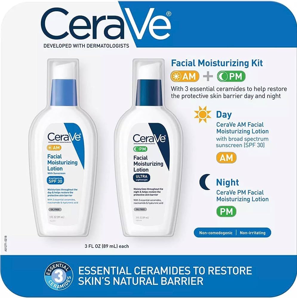 CeraVe Facial Moisturizing Lotion 3oz. AM/PM Bundle | Amazon (US)