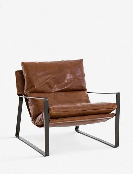Marlyne Leather Accent Chair | Lulu and Georgia 