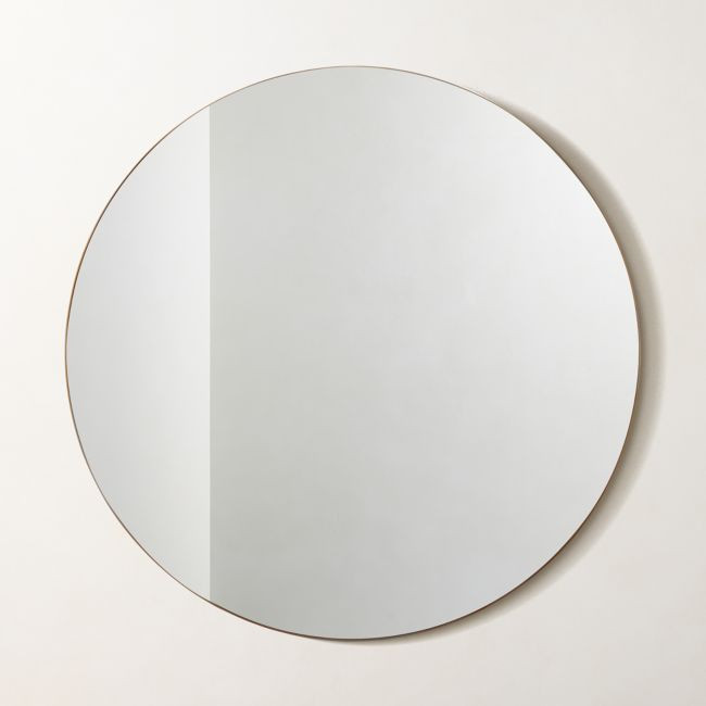 Infinity Brass Round Wall Mirror 48 | CB2