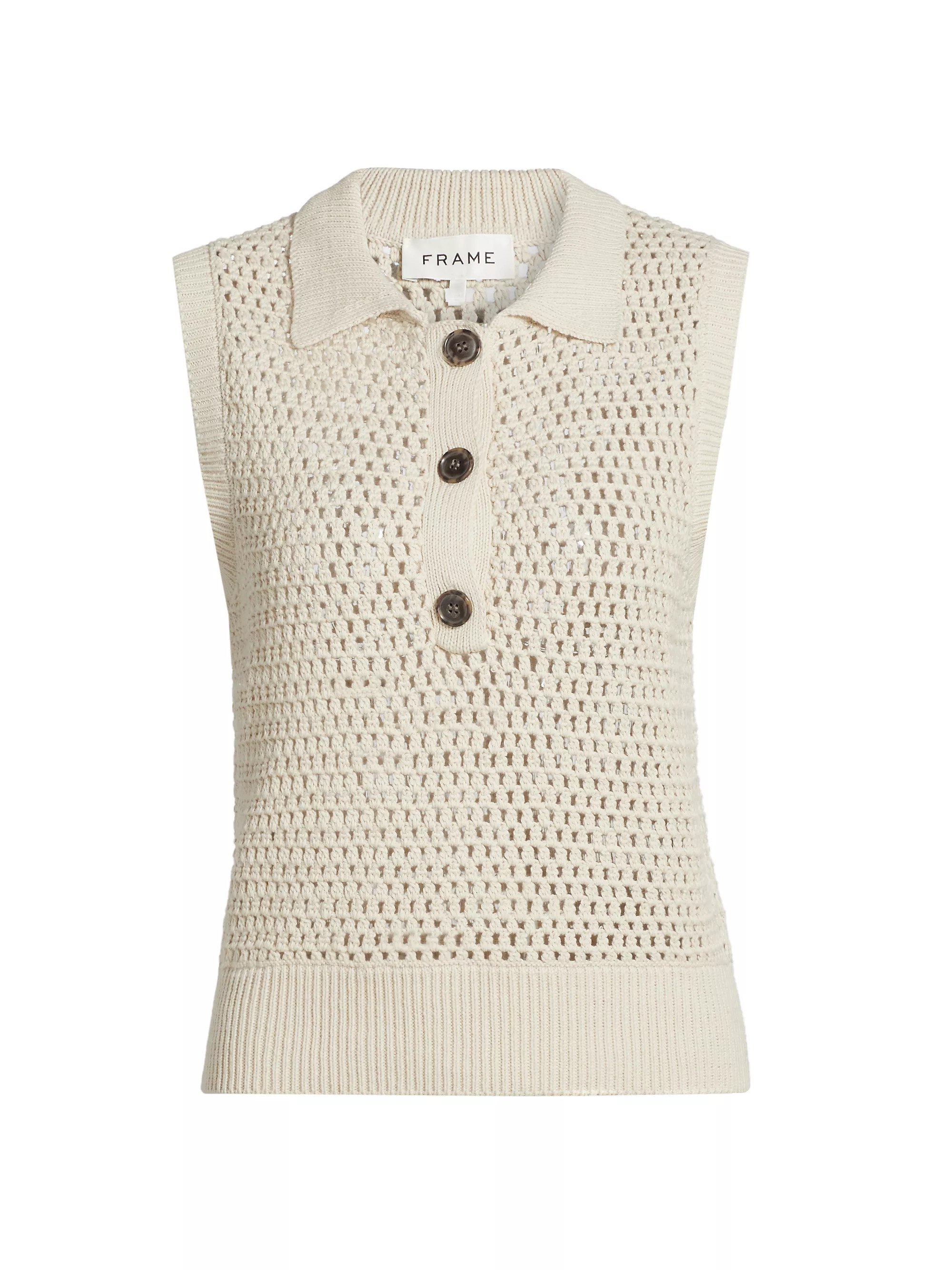 The Polo Crocheted Cotton Vest | Saks Fifth Avenue
