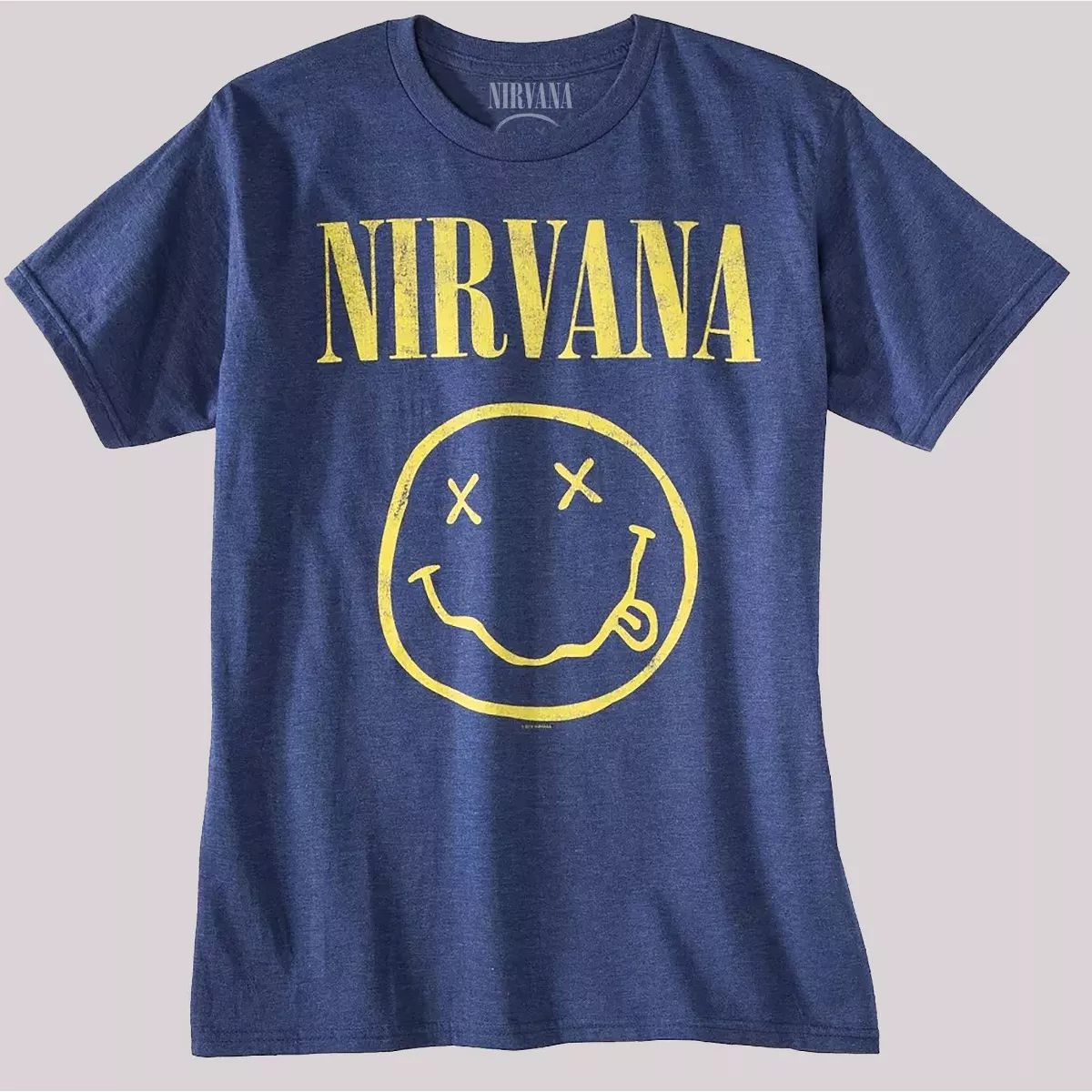 Men's Nirvana Short Sleeve Graphic T-Shirt - Denim Heather | Target