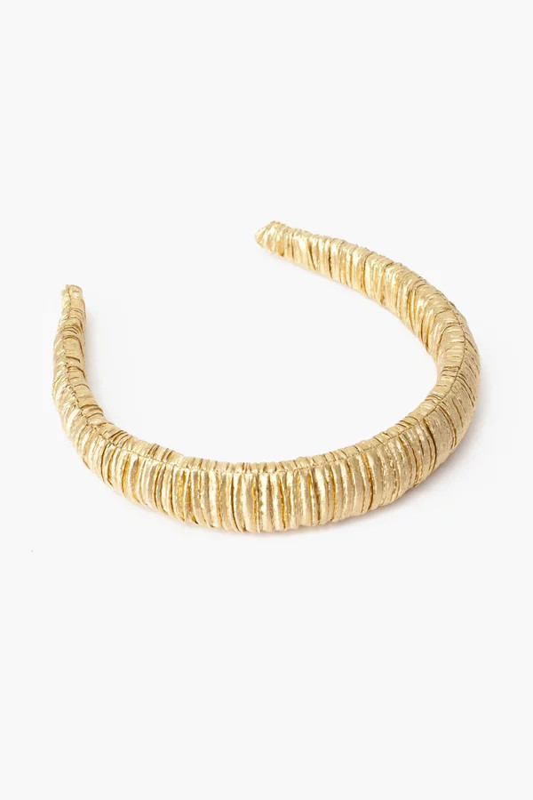 Gold Marina Puffy Headband | Tuckernuck (US)
