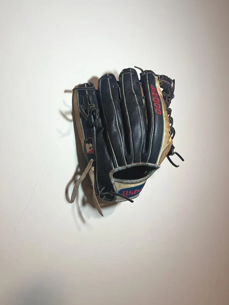 Baseball Softball Glove Wall Mount | Minimalist Peel and Stick Holder | Dorm Room Wall Decor | Gl... | Etsy (US)