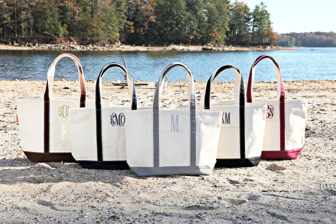 Personalized Tote Bag - Monogram Tote Bag - Canvas Tote Bag - Bridesmaid Gift - Embroidered Tote ... | Etsy (US)