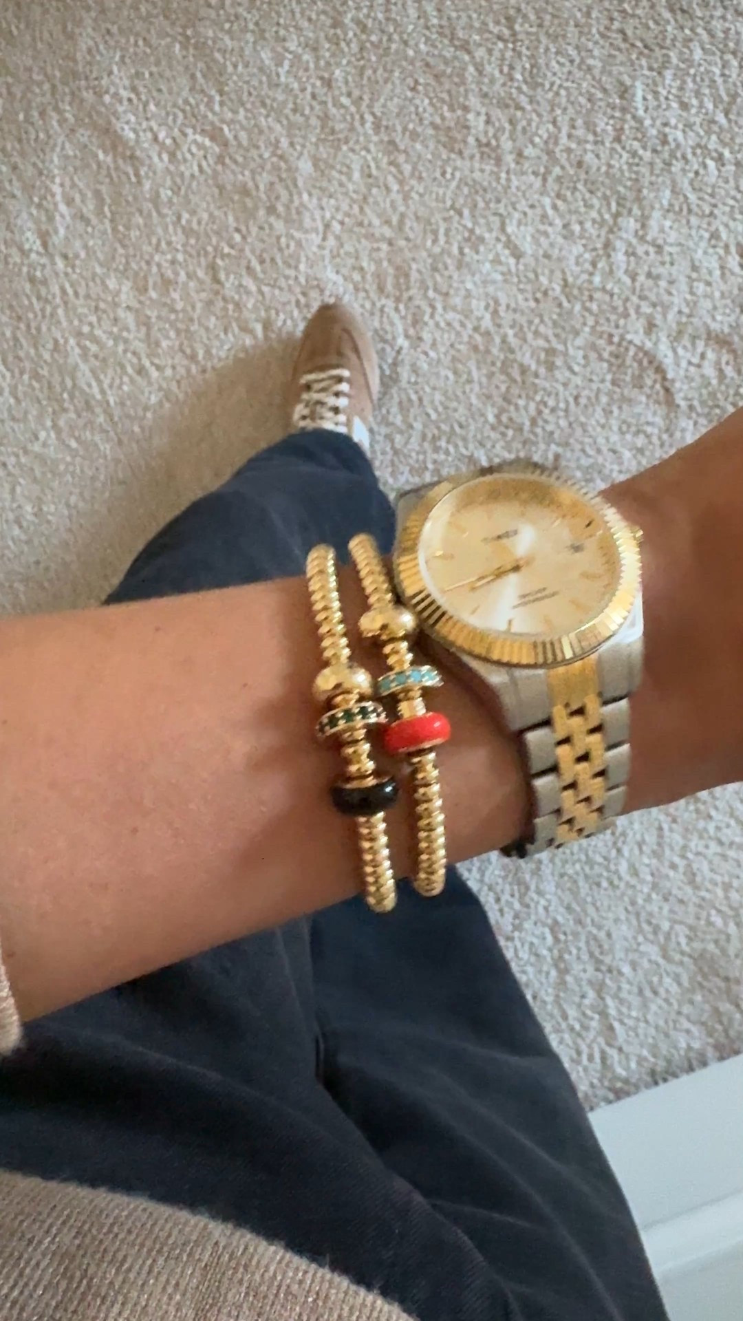 Stretch bracelets feel substantial and good quality. Adds a fun touch of interest and color  

Everyday to Elevated: zip-up pullover & black jeans. 
- everyday style: favorite layering t-shirt, sneakers, crossbody bag, fun casual jewelry. 
- elevated style: white button down as a base layer, booties, belt, handbag, dressier jewelry. 
- I love the cut and comfort of these exact black jeans. I sized up for a looser fit  


#LTKootd #LTKOver40