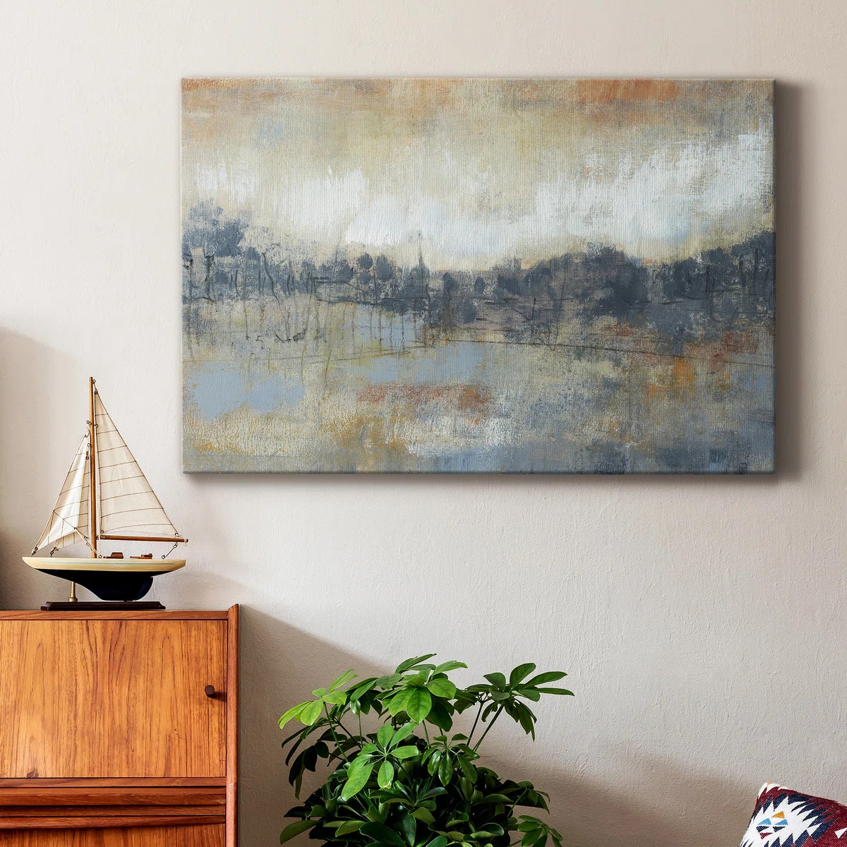 " Cool Grey Horizon I " Painting Print | Wayfair North America