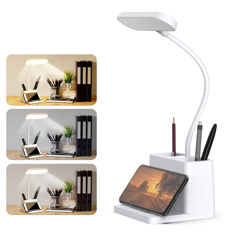 SUPTREE Led Desk Lamp with Pen and Phone Hold for an Office in Home - 3 Modes Dimable LED Table L... | Walmart (US)