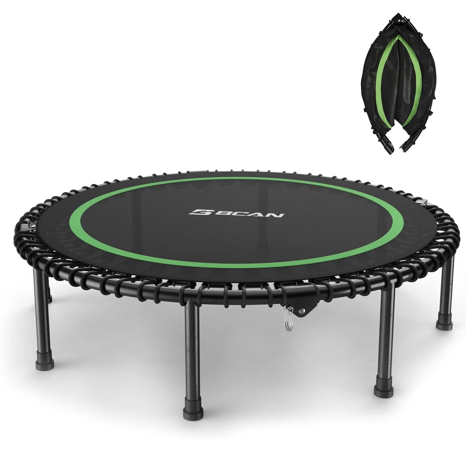 BCAN 48" Fitness Trampoline with Bungees, 550LBS Foldable Mini Trampoline | Walmart (US)