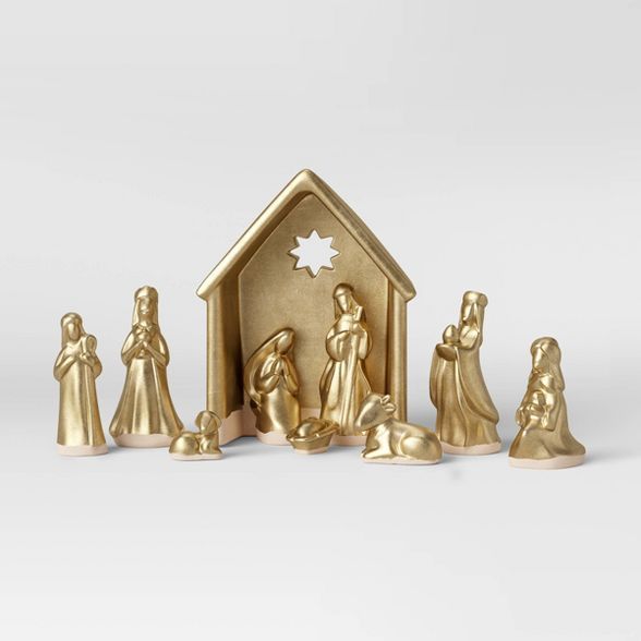Gold Nativity Scene Figural - Threshold™ | Target
