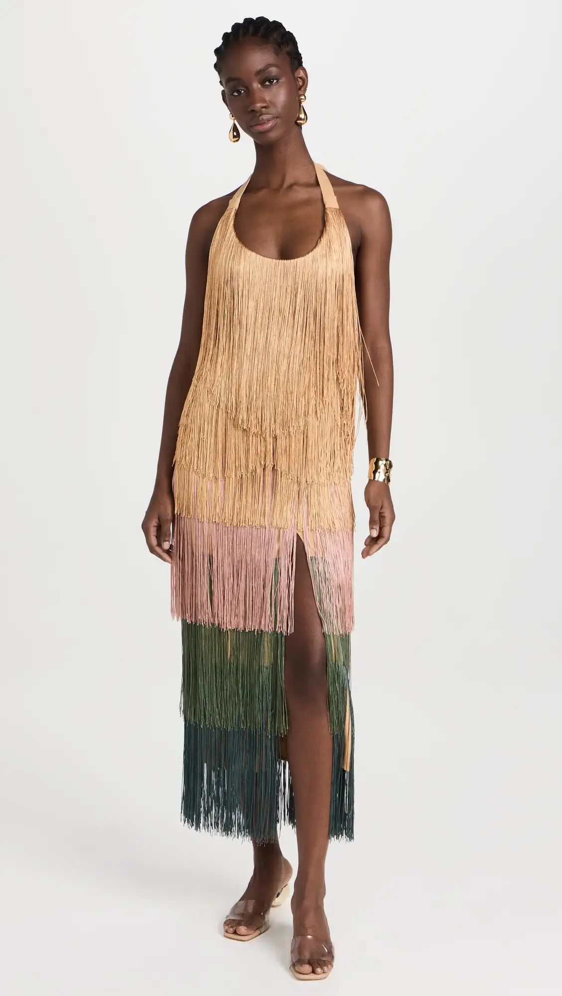 Andrea Iyamah Neme Fringe Midi Dress | Shopbop | Shopbop