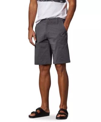 Men's Stretch Micro Check Hybrid Shorts Light Grey | Mark's - Lequipeur