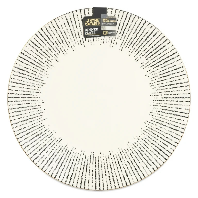 Thyme & Table Stoneware Dinner Plate, Riley Collection | Walmart (US)