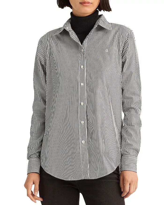 Striped Button Front Top | Bloomingdale's (US)