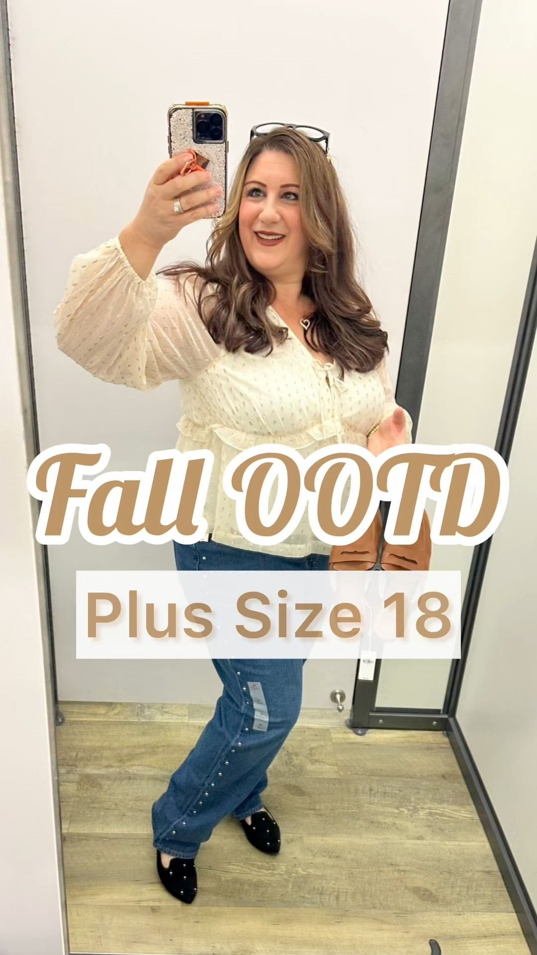 This gorgeous gold accent shirt comes in 3 colors! Burgundy, Black & the cream color I’m wearing. It’s so versatile to dress up or down. Go from an everyday outfit to Thanksgiving OOTD dinner without changing. The gold heart necklace & stretch bangles are the perfect companion to accent the gold in this plus size blouse. I found it fit true to size. The jeans with silver studs would be better paired with something else but are still cute in their own right. The loafers look so expensive but they were an affordable option for this look. 

Say “gold” for the 🔗 to 🛍️ or ✔️ my LTK in my bio ❤️






(Music lic was bought 4 song use)

#momfashion #thanksgivingoutfit #over30style #curvyandconfident 
#oldnavy #whiteootd #plussizeootd #ootd #plussizeoutfit


#LTKootd #LTKPlusSize #LTKHoliday
