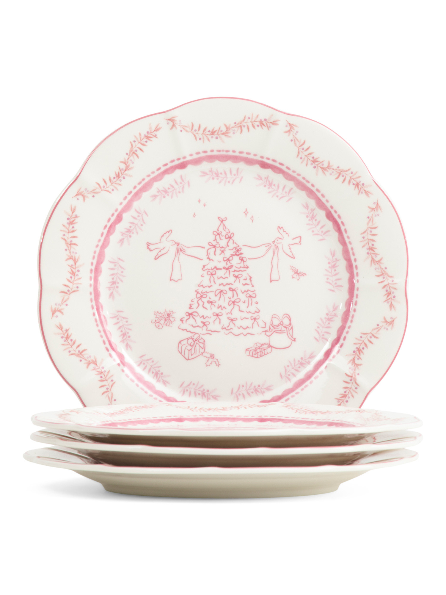 4pk Christmas Salad Plates | Kitchen & Dining Room | Marshalls | Marshalls