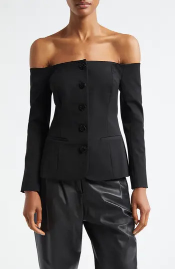 L'AGENCE Alice Off the Shoulder Blazer | Nordstrom | Nordstrom