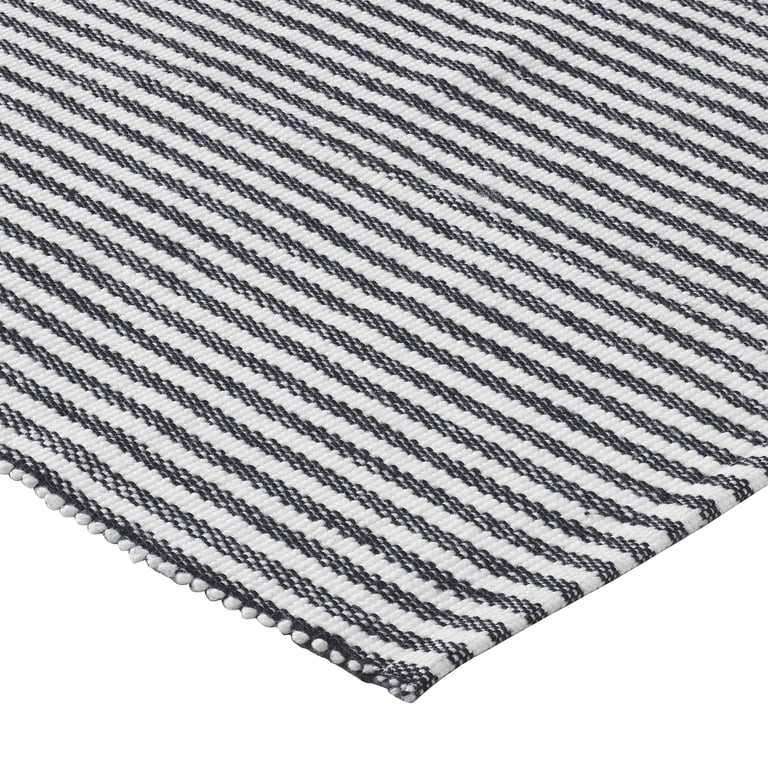 My Texas House Halloween Black Striped Indoor/Outdoor Layering Rug, 38" x 58" | Walmart (US)