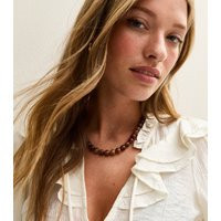 Brown Resin Bead Necklace New Look | New Look (UK)