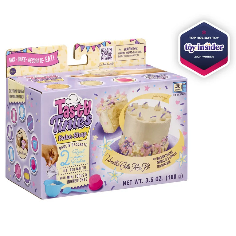 Tasty Tinies Bake Shop- Miniature Baking Set with Vanilla Cake, White Vanilla Frosting, Unicorn S... | Walmart (US)