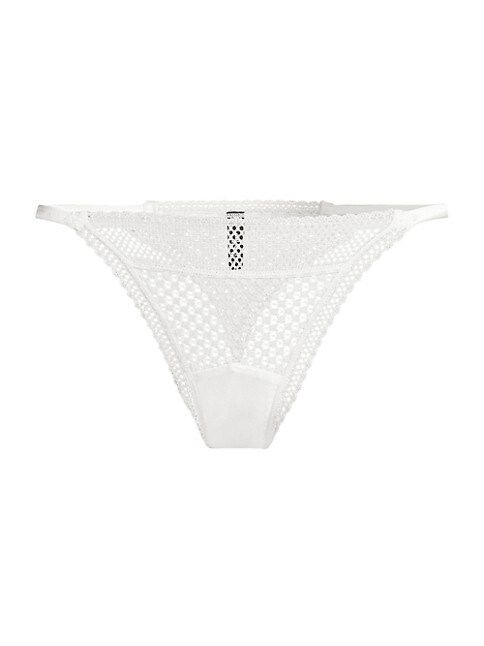 Bella Triangle Lace Thong | Saks Fifth Avenue