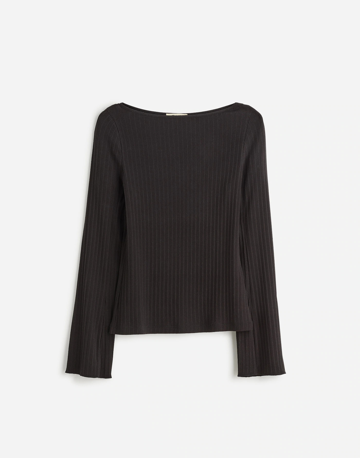 Ribbed Long-Sleeve Boatneck Top | Madewell | Madewell