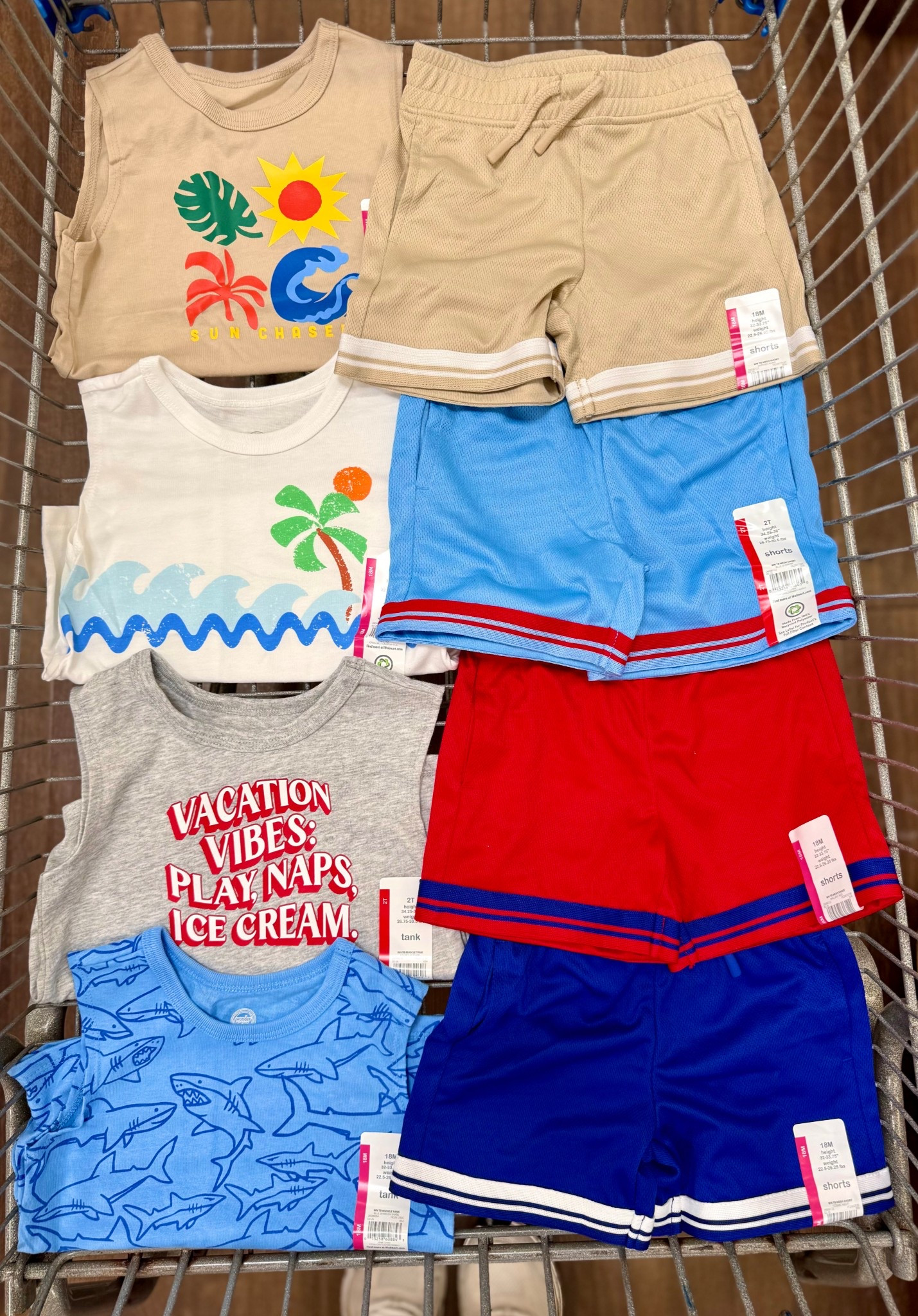 NEW! Little boys mix and match summer tanks and basket shorts for under $10 an outfit 🏝️👏
-
 #boymom #toddlerboyfashion #toddlerboymom #boyfashion #boystyle #boysfashion #boysstyle #WalmartFinds #WalmartFashion #WalmartDeals2026 #KidsFashion #walmartmom 