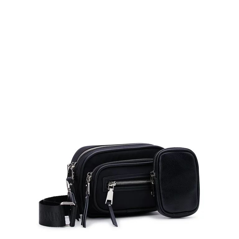 Madden NYC Women's Mini Convertible Handbag with Front Pocket,Black | Walmart (US)