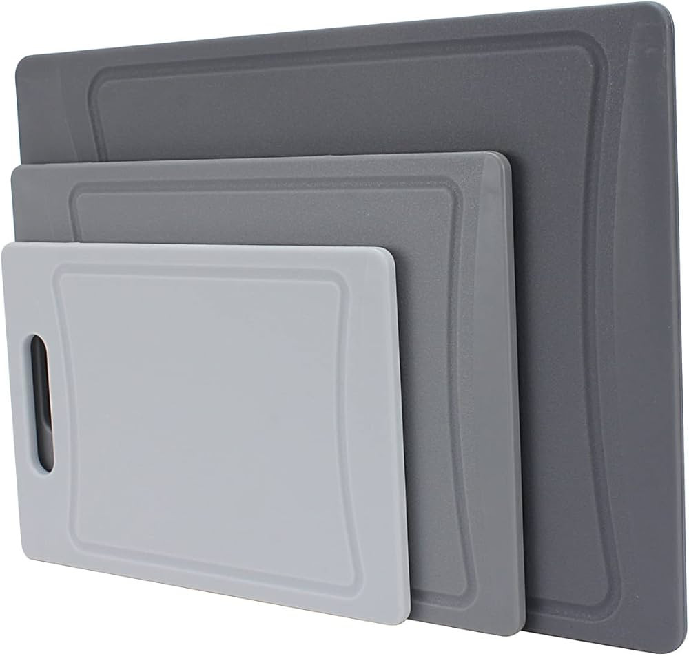 COOK WITH COLOR Cutting Board Set- 3 Pc. Kitchen- Large, Medium and Small, with Non Slip Bottom f... | Amazon (US)
