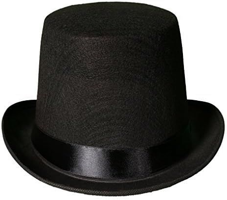 Kangaroo Deluxe Black Top Hat For Men Stove Pipe Perfect for Ringmaster or Vampire Costume Hat | Amazon (US)