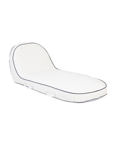 65in Lighweight Rivie Pool Lounger With Woven Handles | TJ Maxx